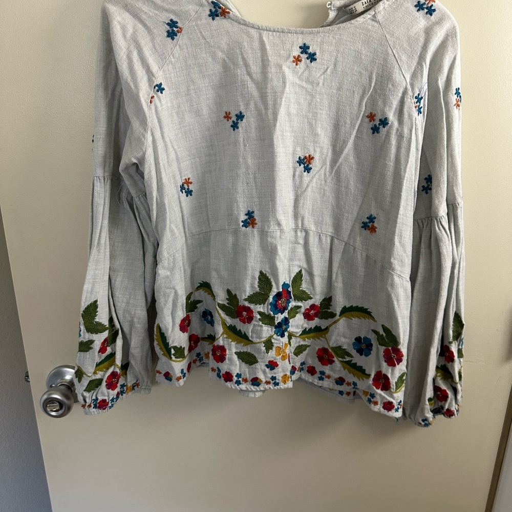 Floral Embroidered Women's Top